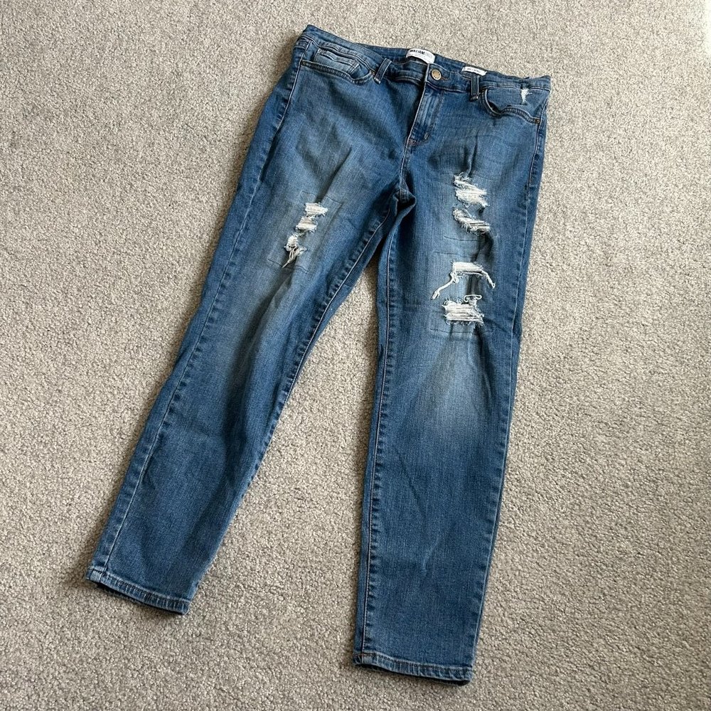 William Rast Ankle Skinny Destroy High Rise Stretchy Jeans Junior Sz 32  - Q1306